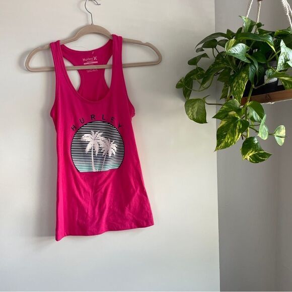 Barbiecore Hurley Hot pink Tank Top - Picture 1 of 5